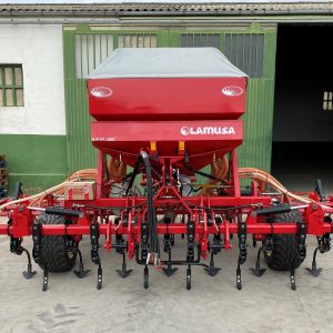 Sembradora neumática marca Lamusa 5 metros con preparador